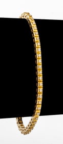 14K Yellow Gold Diamond Line Bracelet
