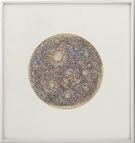 Manfred Schwartz Celestial Pointillist Gouache