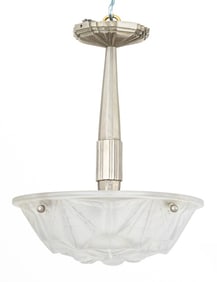 Art Deco Frosted Glass Chandelier