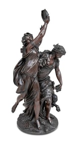 After Clodion "Bacchanal" Patinated Bronze