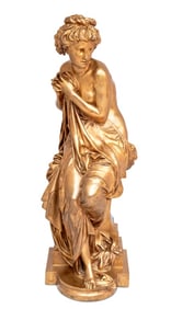 Auguste-Joseph Carrier "Bathing Venus" Gilt Bronze