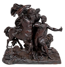 Francois Rude "The Education of Achilles" Bronze