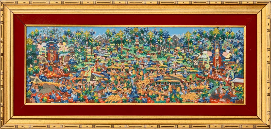 I Ketut Soki Harvest Scene Acrylic on Canvas (1 of 11)