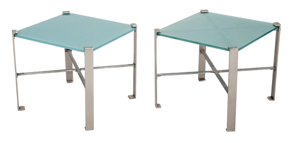 Donald Deskey Style Art Deco Steel Side Tables, 2 (1 of 12)