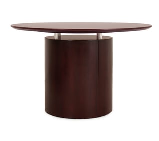 Modern Cherry Stained Circular Dining Table