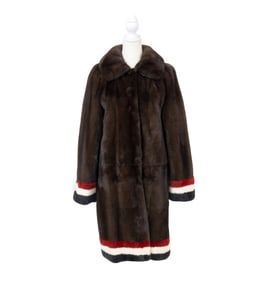 Vizelle Dyed Mink Fur Coat