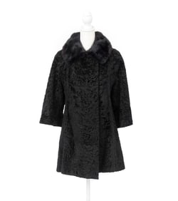 Black Persian Lamb Fur Coat