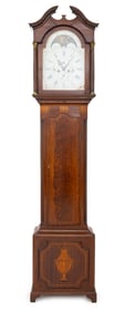 George III Mahogany Moonphase Longcase Clock