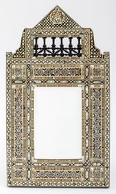 Levantine Mother-of-Pearl & Ebony Marquetry Mirror