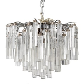Venini Triedri Glass Prism Chandelier