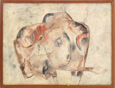 Jean Hebbeln Abstract Composition Oil on Canvas