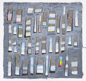Elfi Schuselka Gray Composition Mixed Media