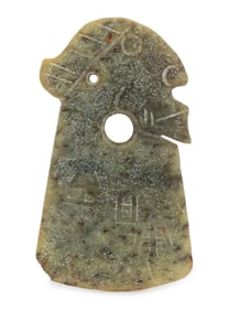 Pre-Columbian Jade Figural Pendant
