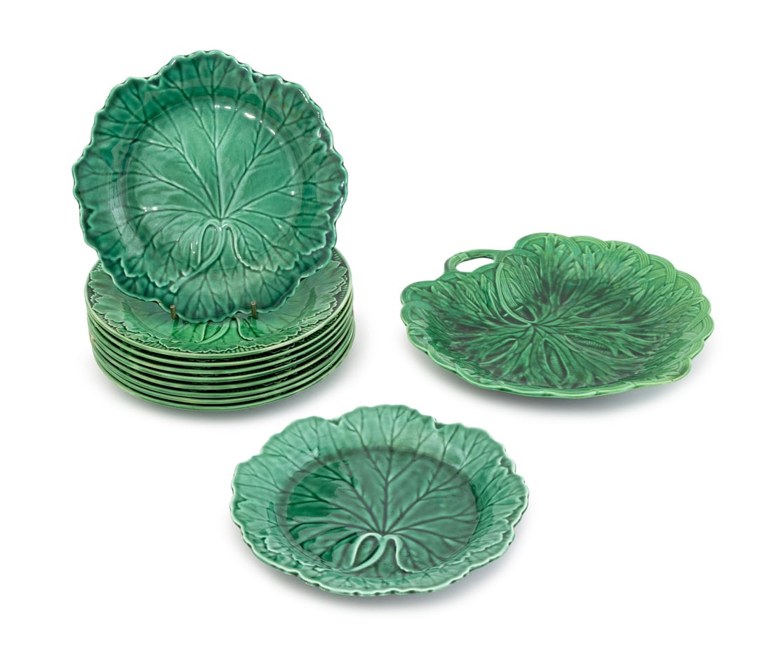 Wedgwood Cabbage Leaf Majolica Service, 11 Pcs. (1 of 14)