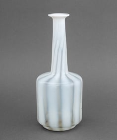 French Opaline Glass Bottle Vase
