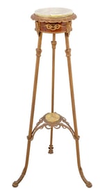 French Empire Style Gilt Metal Onyx Pedestal
