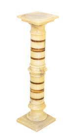 Two-Tone Alabaster Pedestal