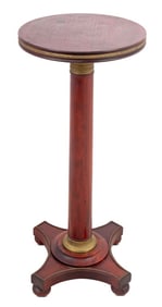 French Empire Style Gilt Metal Mahogany Pedestal