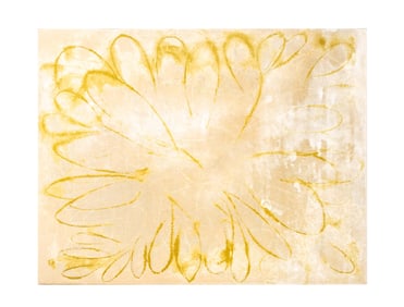 Modern Abstract Floral Pattern Carpet, 9' 11" x 8'