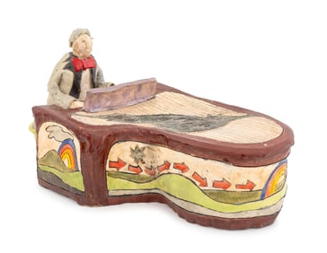 Jane Kaufman Art Pottery Grand Piano & Pianist