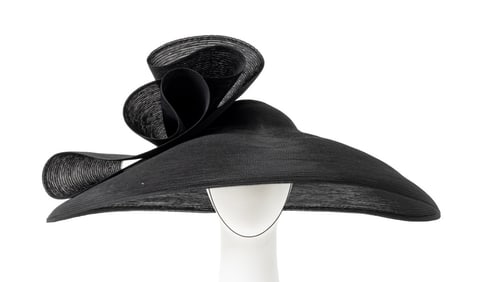 Philip Treacy for Ralph Lauren Black Mesh Hat