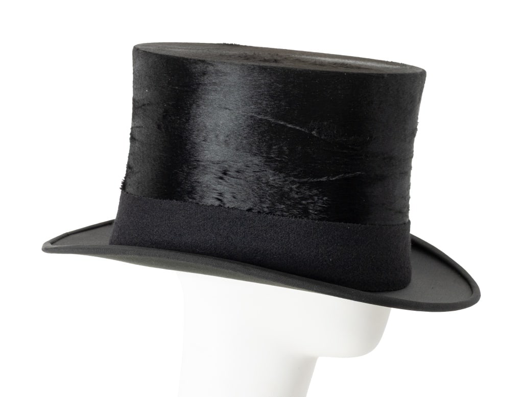 English Black Beaver Top Hat (1 of 8)