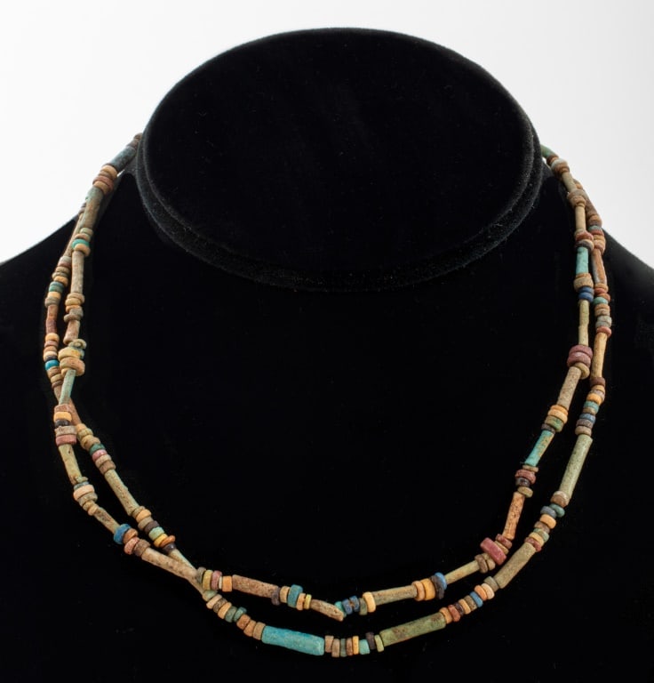 Ancient Egyptian Faience Mummy Bead Necklaces, 2 (1 of 8)