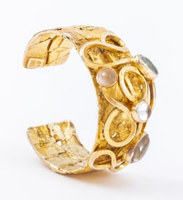 Rachel Gera Silver Gilt Rock Crystal Cuff