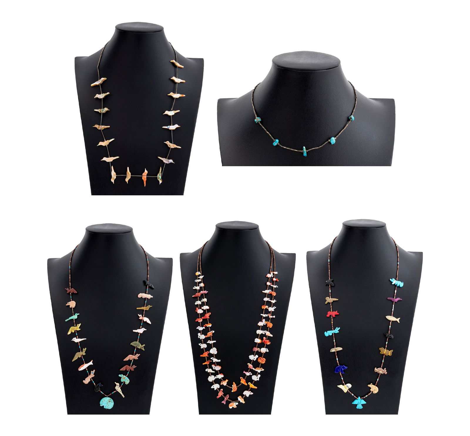 Zuni Native American Fetish Necklaces, 5 (1 of 11)