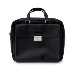 Prada Black Leather Briefcase