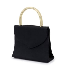 Paloma Picasso Black Satin Handbag