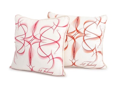 Hermes "24 Faubourg" Silk Pillows, 2