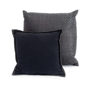 Ralph Lauren Woven Leather and Wool Pillows, 2