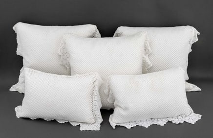 Ralph Lauren "Claude" Crochet Linen Pillows, 5