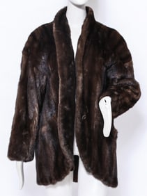 Guy Laroche Brown Fur Coat