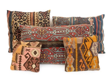 Kilim Upholstered Pillows, 5