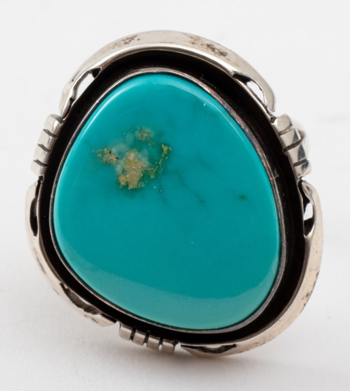 B. Chavez Navajo Dine Silver Turquoise Ring (1 of 9)