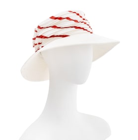 Hermes White Cotton Sun Hat