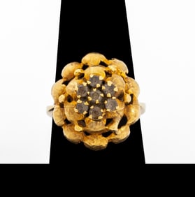 18K Yellow Gold Topaz Ring