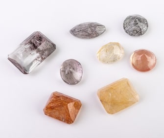 Mixed Cut Rutilated Tourmaline & Quartz, 22 cttw.