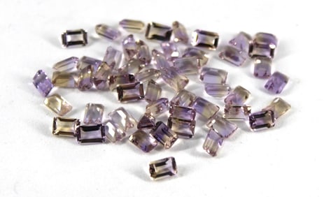 Loose Emerald-Cut Ametrine Stones, 31.5 cttw.