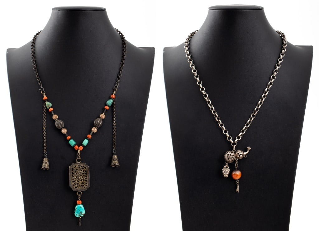 Chinese Silver Pendant Necklaces, 2 (1 of 10)