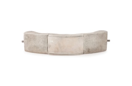 Vintage Dual Silver Rectangular Belt Buckle