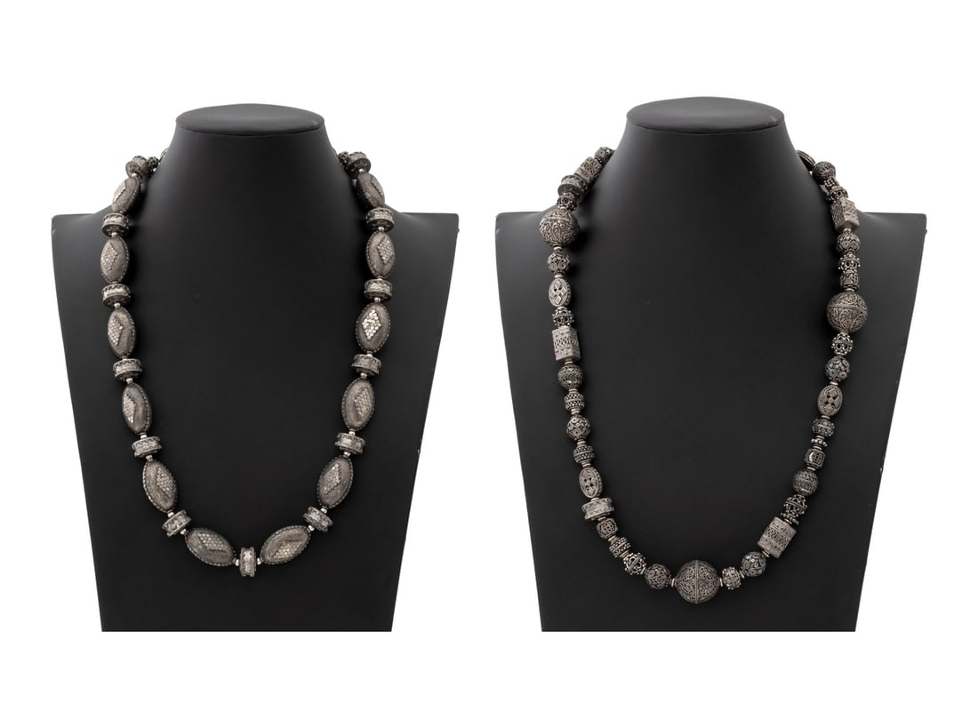 Modernist Sterling Silver Beaded Necklaces, 2 (1 of 15)