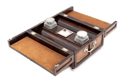 English Regency Rosewood Casket Desk Stand