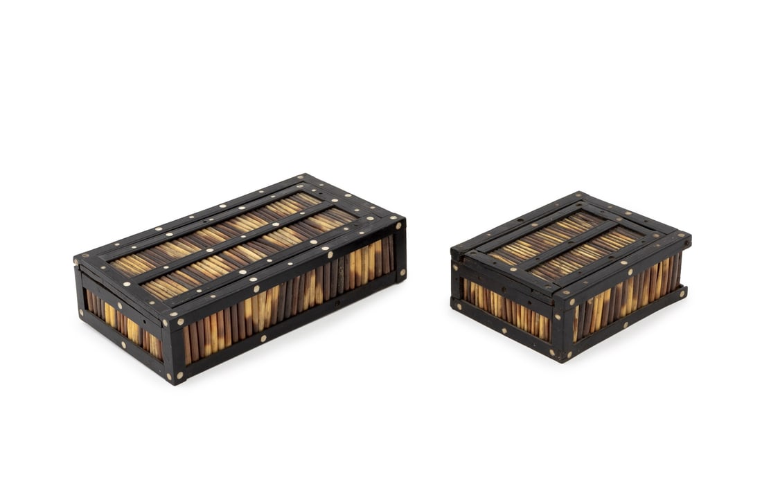 Anglo-Indian Porcupine Quill & Ebony Boxes, 2 (1 of 5)