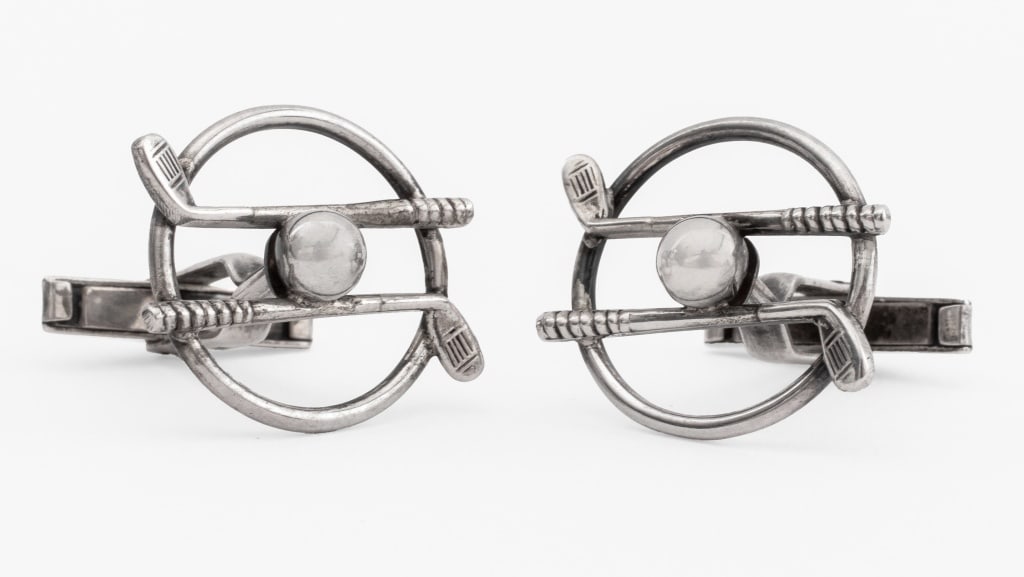 Sterling Silver Golf Club Cufflinks, Pair (1 of 7)
