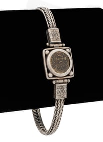 Widow's Mite Coin Sterling Silver Bracelet