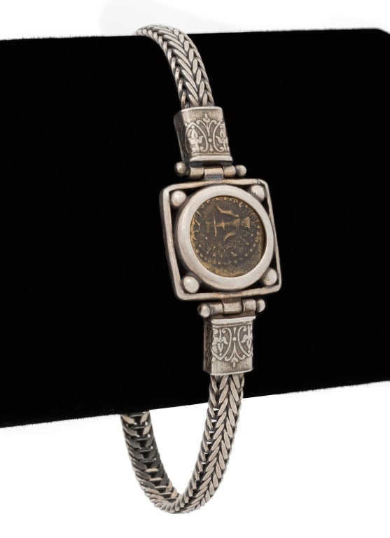 Widow's Mite Coin Sterling Silver Bracelet (1 of 7)