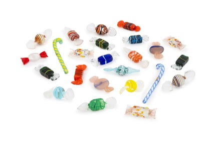 Murano Art Glass Candy, 24 Pcs.